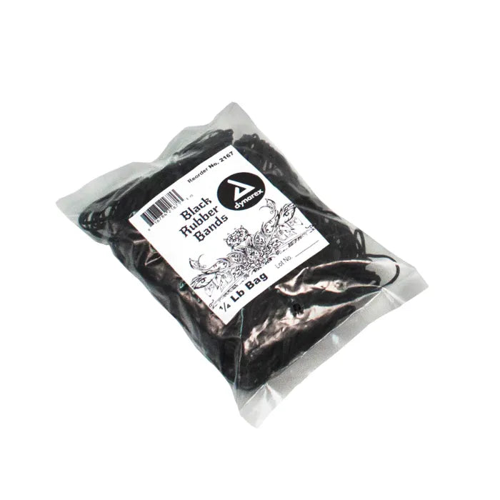 Dynarex Black Rubber Bands, Various Options
