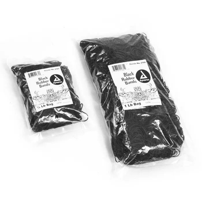 Dynarex Black Rubber Bands, Various Options Rhino Medical Supply