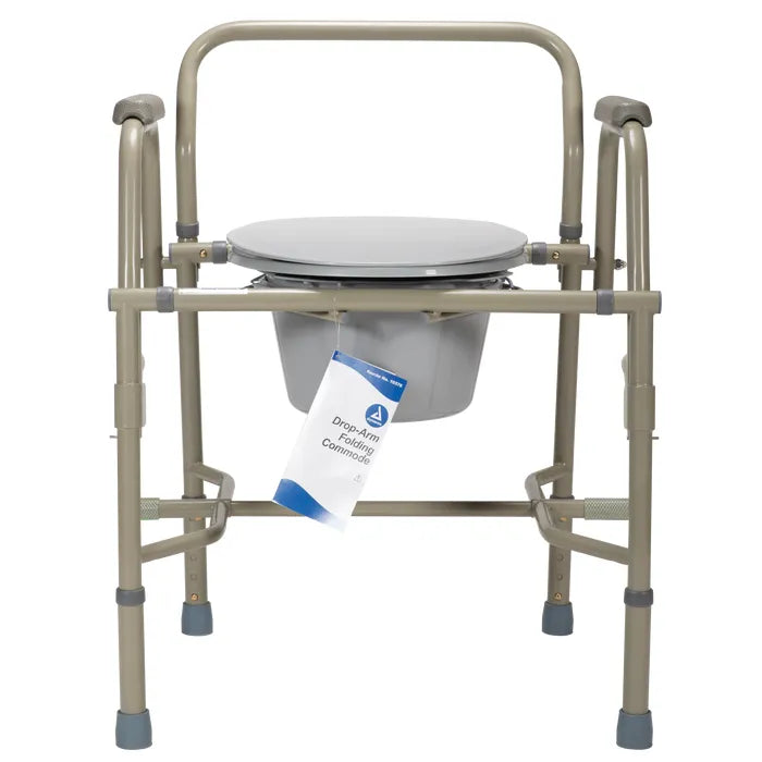 Dynarex Drop-Arm Folding Commode