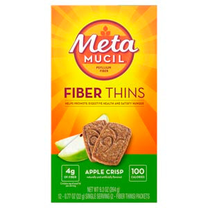 P&G Metamucil Psyllium Fiber, Wafer, Apple Crisp, 12/bx, 4bx/cs