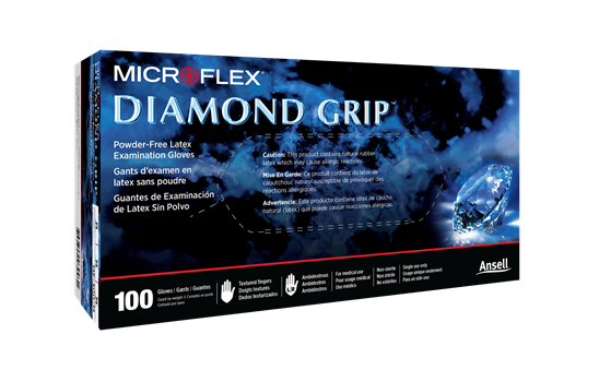 Ansell Microflex Diamond Grip Latex Exam Gloves, Case of 1000 Ansell Microflex Diamond Grip Latex Exam Gloves, Case of 1000