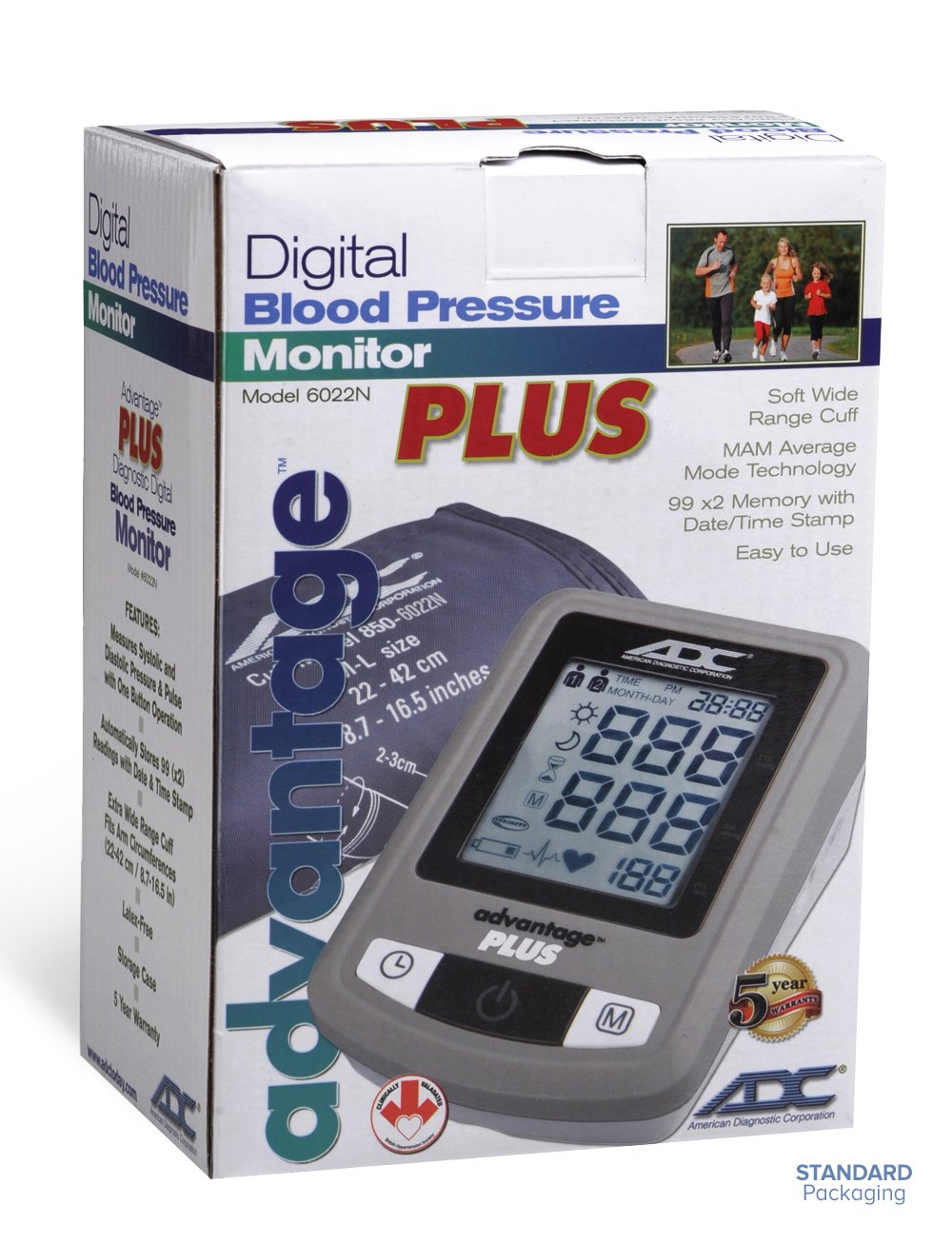 ADC ADVANTAGE PLUS 6022N AUTOMATIC BLOOD PRESSURE MONITOR