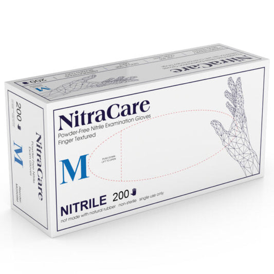 MEDGLUV NITRACARE 200 Nitrile Exam Gloves, X-Small, Box of 200
