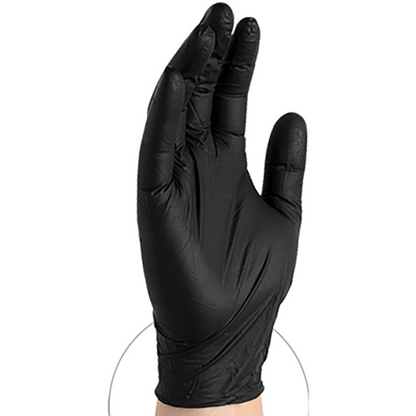AMMEX Professional Black Nitrile, Small, Case of 1000