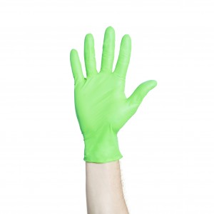 FLEXAPRENE Green Gloves, Small, Box of 200
