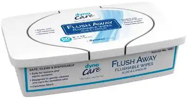 Dynarex Flushable Wipes (Junior) tub pack, 5x8, 12/42/cs