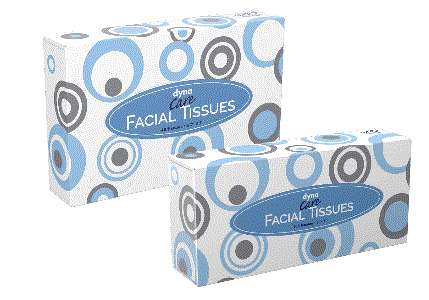 Dynarex Facial Tissues, 5.7" x 7", 200 per Box, 8000/Case