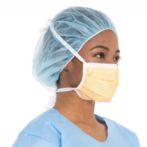 FLUIDSHIELD* LEVEL 3 Fog-Free Surgical Mask with SO SOFT* Lining, Foam Band, Ties, Orange 50/Box