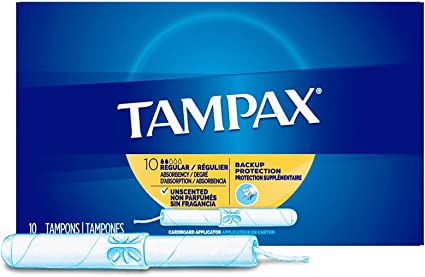 Tampax Regular Tampons, 10/bx, 48 bx/cs