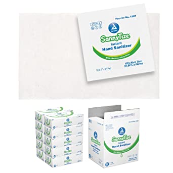 Dynarex Antimicrobial Sanitizing Hand Wipe, 5" x 8", 1000/Case