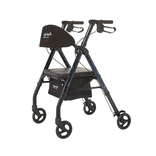 Rhythm Healthcare Royal Rollator 4 Wheel with Universal Height Adjustment, Various Colors