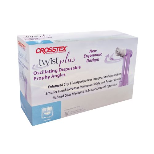 CROSSTEX TWIST™ Plus Oscillating Prophy Angle, Firm or Soft, 100/Bx