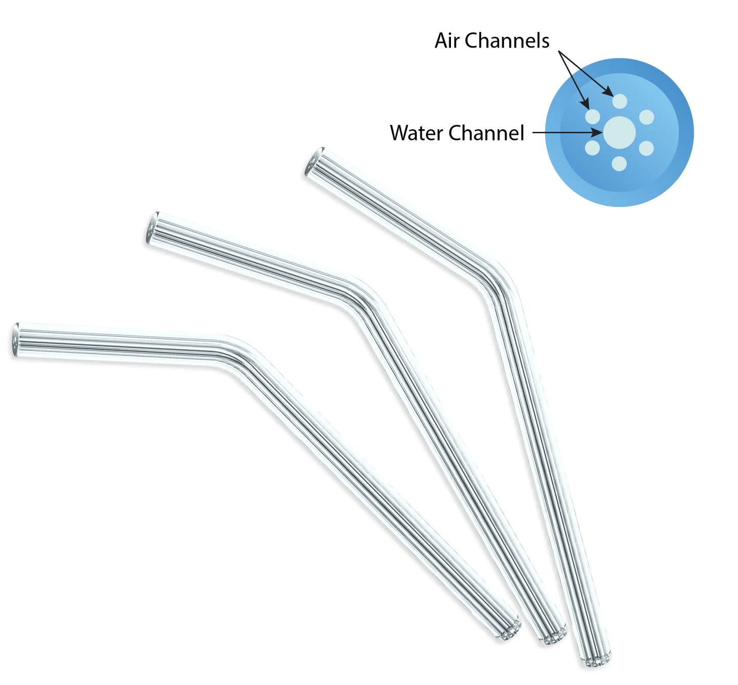 Pac-Dent KleanTip Air/Water Syringe Tips, Clear, Standard 76 mm
