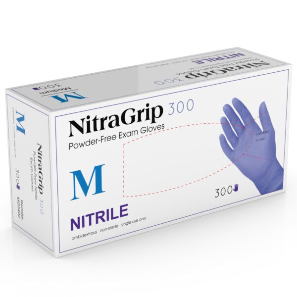 MEDGLUV NITRAGRIP 300 NITRILE EXAM GLOVES BOX