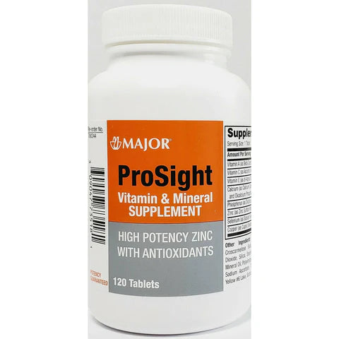 MAJOR Prosight Multivitamin with Zinc Tabs, 60s, Compare to Ocuvite, NDC# 00904-7735-52
