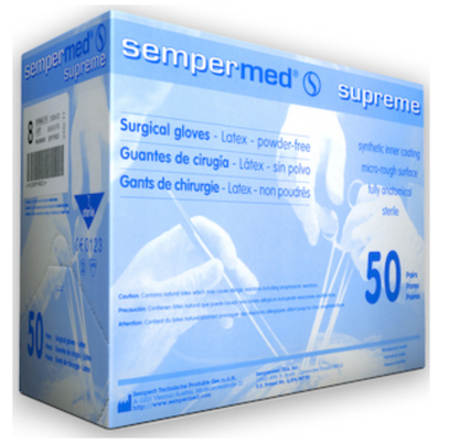 SEMPERMED SUPREME LATEX POWDER FREE GLOVE, Sterile Pairs, Case of 300