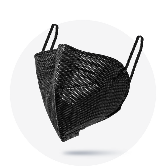 DemeTECH Adult N95 EARLOOP Particulate Respirator, Fold Style, Black, 20 pack