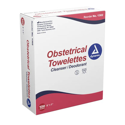 Dynarex Obstetrical Towelettes, 5"X7", Case of 1000