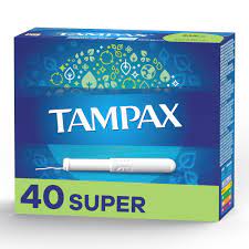 Tampax Super Tampons, 40/bx, 12 bx/cs