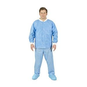 Halyard Medium Weight SMS Lab Jacket, Blue, 25/Case