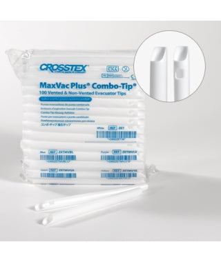 CROSSTEX EVACUATOR TIPS, Non-Vented, White