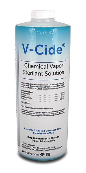 CERTOL V-CIDE CHEMICAL VAPOR STERILANT SOLUTION Liter Bottle
