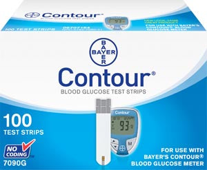 Bayer Contour Blood Glucose Test Strips, 100s