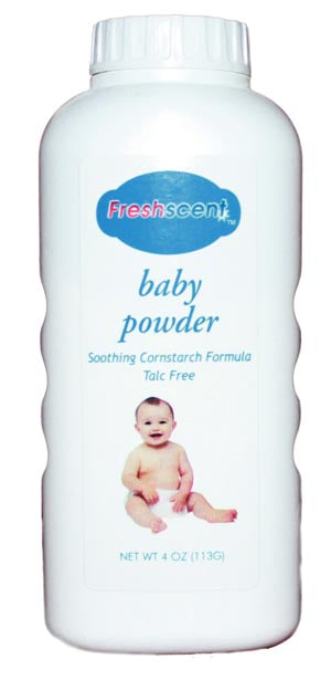 NEW WORLD IMPORTS FRESHSCENTª POWDERS Baby Powder, Talc-Free, Soothing Cornstarch Formula, 4 oz, 48/cs