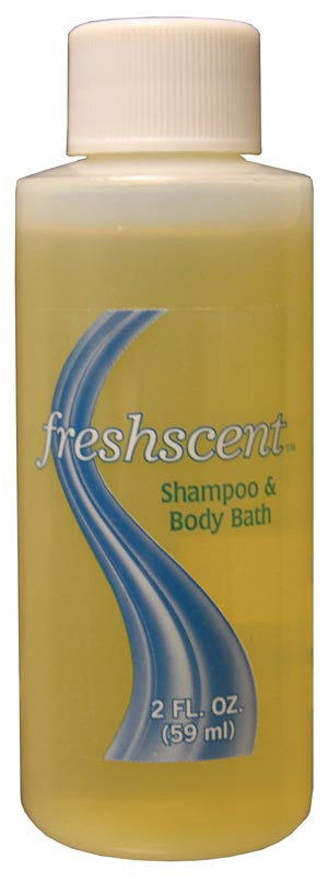NEW WORLD IMPORTS FRESHSCENTª SHAMPOOS & CONDITIONERS Shampoo & Body Bath, 2 oz, 96/cs