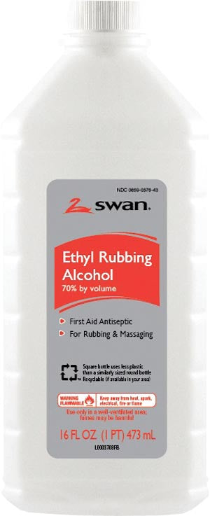 CUMBERLAND SWAN Ethyl Alcohol, 70%, 16 oz