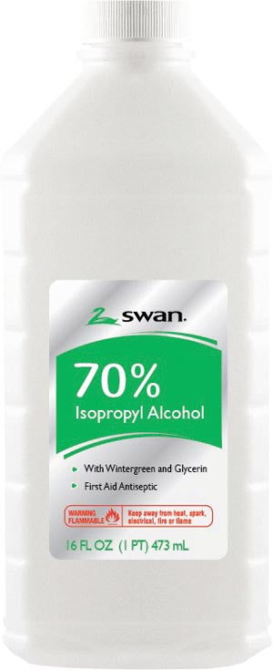 CUMBERLAND SWAN Wintergreen Isopropyl Rubbing Alcohol, 70% IPA, 16 oz