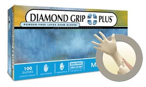 ANSELL MICROFLEX DIAMOND GRIP PLUS POWDER-FREE LATEX EXAM GLOVES Case of 1000