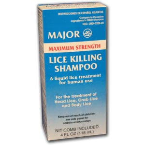 MAJOR SHAMPOO & CONDITIONER Lice Killing Shampoo, Maximum Strength, 120mL, Compare to Rid¨ Shampoo, NDC# 00904-2528-20