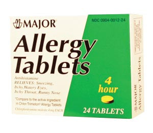 MAJOR Allergy Tablets, 4mg, Compare to Chlor-Trimeton Tabs