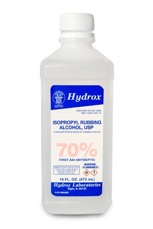 HYDROX LABORATORIES Isopropyl Rubbing Alcohol 70%, USP, 16 oz
