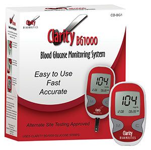 CLARITY DIAGNOSTICS GLUCOSE BG1000 Blood Glucose Meter Kit
