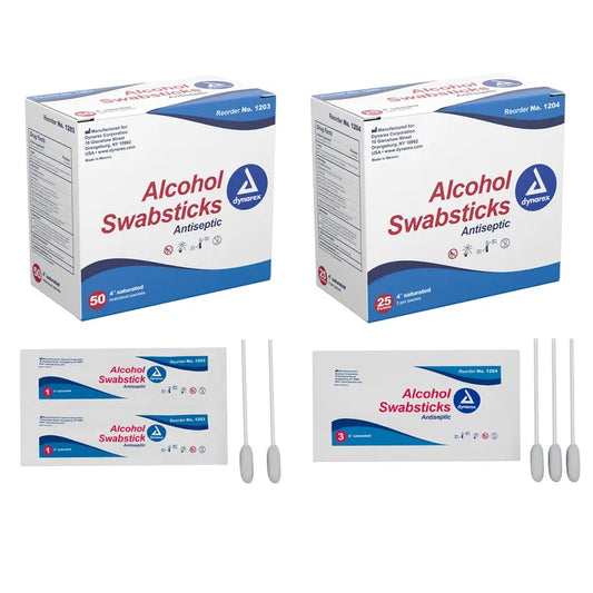 Dynarex Alcohol Swabsticks, Various Options