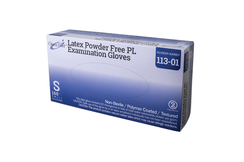 OMNITRUST 113 LATEX POWDER FREE EXAM GLOVE, Case of 1000