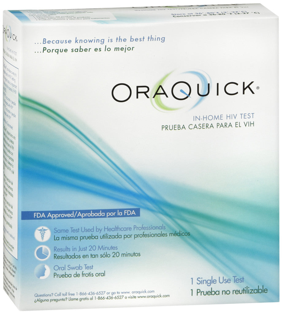 OraQuick In-Home HIV test, Rapid Test Kit, HIV Detection Saliva Sample, 1 Test