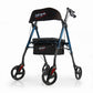 Rhythm Healthcare Royal Deluxe Aluminum 4 Wheel Rollator with Universal Height Adjustment, Various Colors